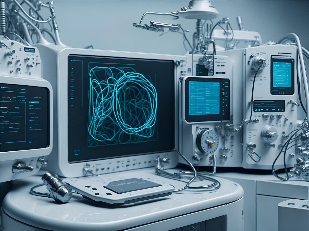 Equipo médico utilizado como referencia visual de insumos clínicos